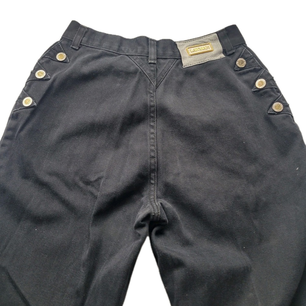 Lawman Western World Class Denim Bareback High-Rise Jeans Size 9 Rodeo Black VTG - Picture 6 of 9